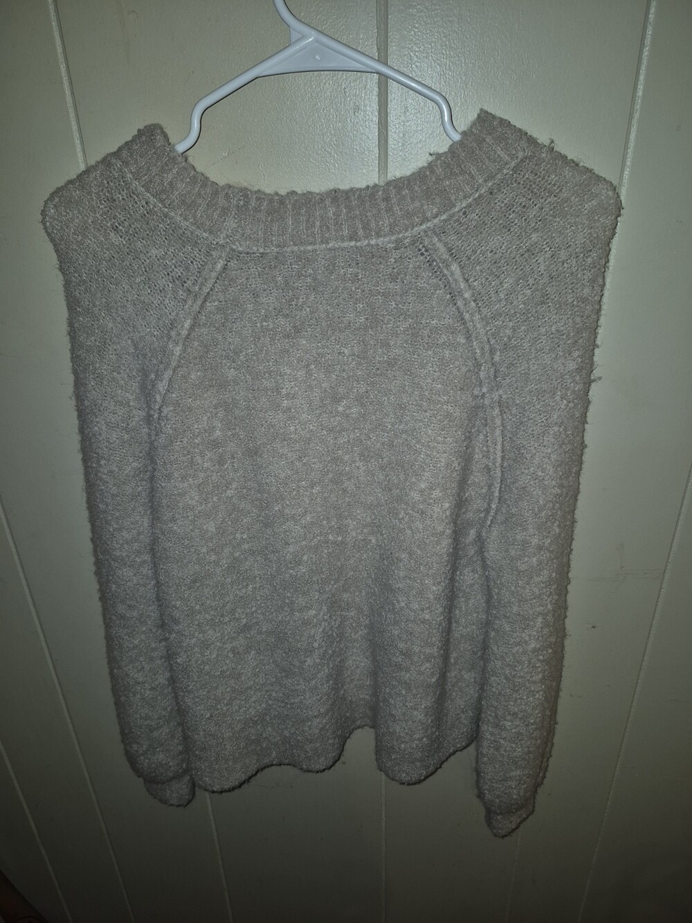 Aerie Women Size Small Cozy Textured Knit Slouchy Pullover Sweater Oatmeal